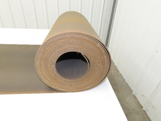 18"W x 40' Tan Rubber Conveyor Belt Nylon Back 40' Length 7/64"Thick