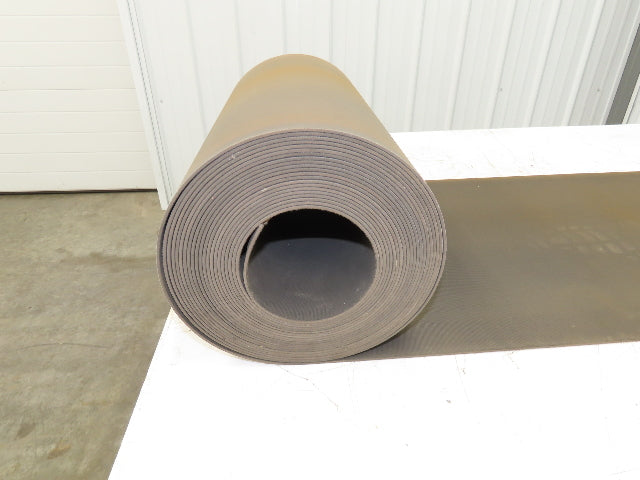 18"W x 40' Tan Rubber Conveyor Belt Nylon Back 40' Length 7/64"Thick