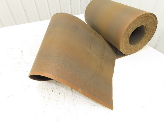18"W x 40' Tan Rubber Conveyor Belt Nylon Back 40' Length 7/64"Thick