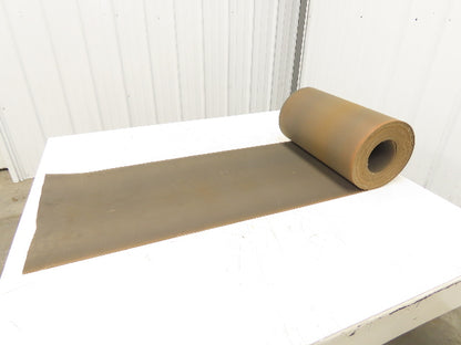 18"W x 40' Tan Rubber Conveyor Belt Nylon Back 40' Length 7/64"Thick