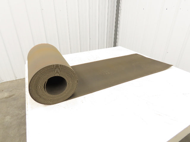 18"W x 40' Tan Rubber Conveyor Belt Nylon Back 40' Length 7/64"Thick
