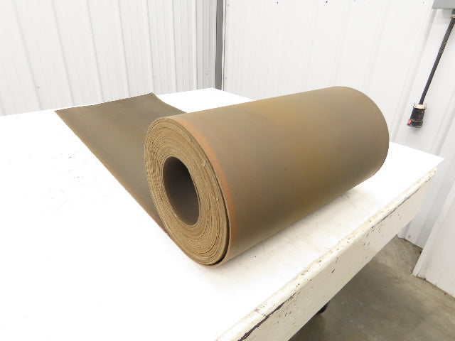 18"W x 40' Tan Rubber Conveyor Belt Nylon Back 40' Length 7/64"Thick