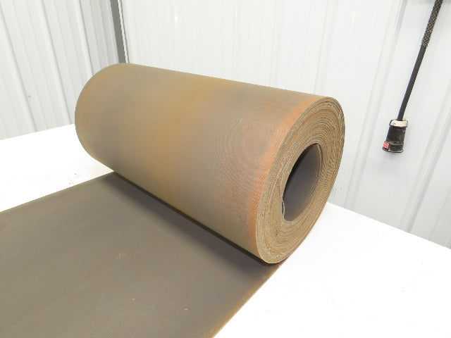 18"W x 40' Tan Rubber Conveyor Belt Nylon Back 40' Length 7/64"Thick