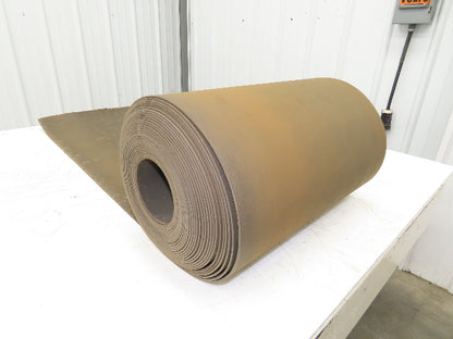 18"W x 60' Tan Rubber Conveyor Belt Nylon Back 60' Length 7/64"Thick