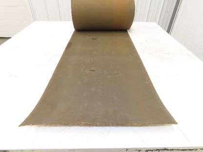 18"W x 60' Tan Rubber Conveyor Belt Nylon Back 60' Length 7/64"Thick