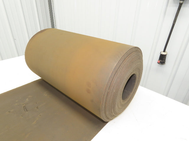 18"W x 60' Tan Rubber Conveyor Belt Nylon Back 60' Length 7/64"Thick