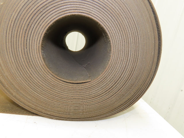 18"W x 60' Tan Rubber Conveyor Belt Nylon Back 60' Length 7/64"Thick