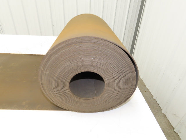 18"W x 60' Tan Rubber Conveyor Belt Nylon Back 60' Length 7/64"Thick