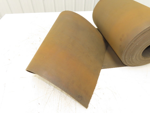 18"W x 60' Tan Rubber Conveyor Belt Nylon Back 60' Length 7/64"Thick