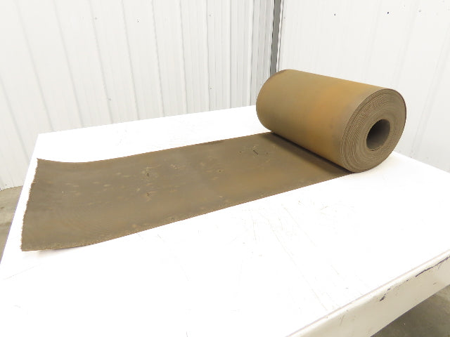 18"W x 60' Tan Rubber Conveyor Belt Nylon Back 60' Length 7/64"Thick