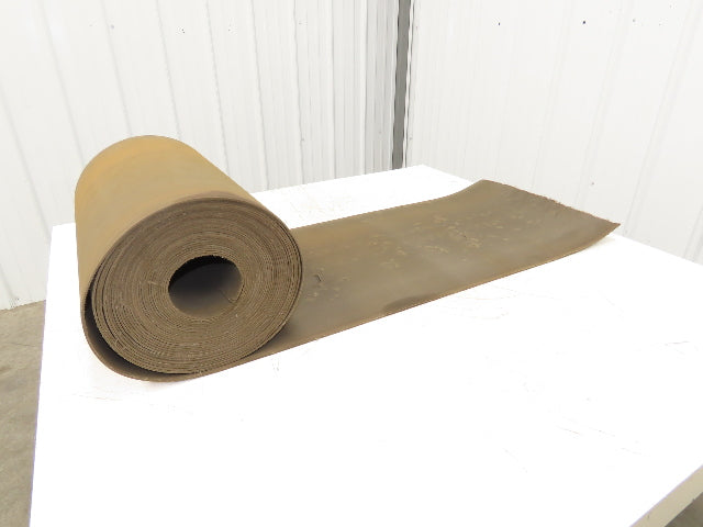18"W x 60' Tan Rubber Conveyor Belt Nylon Back 60' Length 7/64"Thick