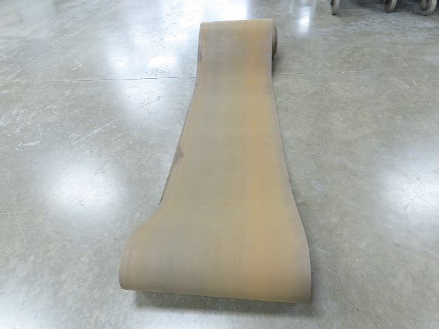 18"W x 60' Tan Rubber Conveyor Belt Nylon Back 60' Length 7/64"Thick