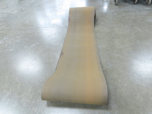 18"W x 60' Tan Rubber Conveyor Belt Nylon Back 60' Length 7/64"Thick