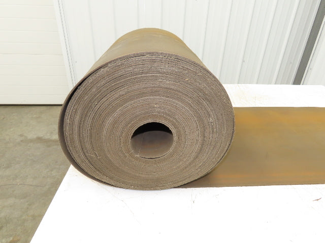 18"W x 89' Tan Rubber Conveyor Belt Nylon Back 89' Length 7/64"Thick