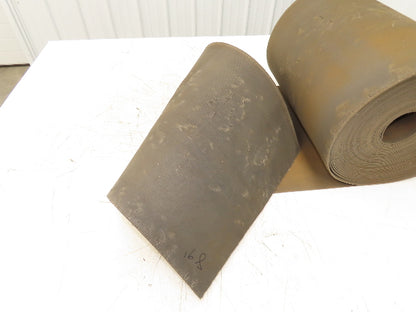 18"W x 89' Tan Rubber Conveyor Belt Nylon Back 89' Length 7/64"Thick