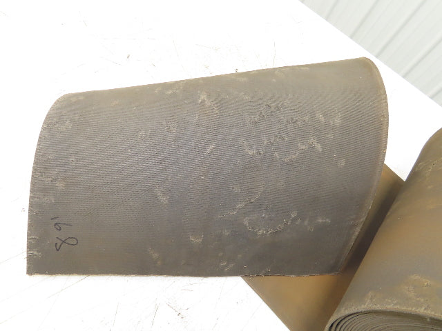 18"W x 89' Tan Rubber Conveyor Belt Nylon Back 89' Length 7/64"Thick