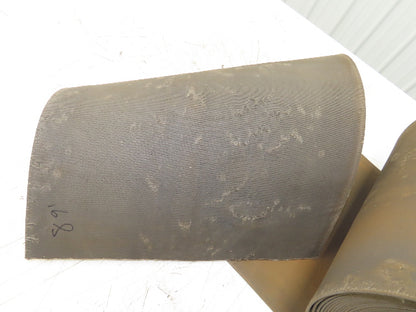 18"W x 89' Tan Rubber Conveyor Belt Nylon Back 89' Length 7/64"Thick