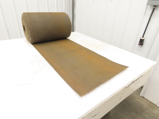 18"W x 89' Tan Rubber Conveyor Belt Nylon Back 89' Length 7/64"Thick