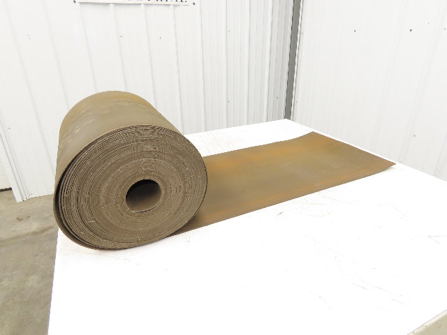 18"W x 89' Tan Rubber Conveyor Belt Nylon Back 89' Length 7/64"Thick