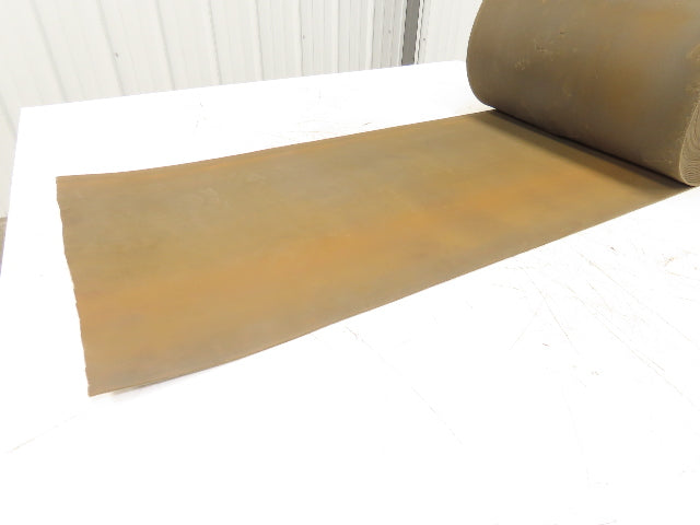18"W x 89' Tan Rubber Conveyor Belt Nylon Back 89' Length 7/64"Thick