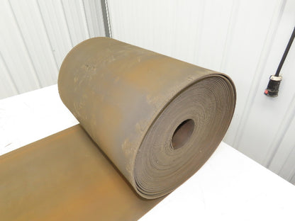18"W x 89' Tan Rubber Conveyor Belt Nylon Back 89' Length 7/64"Thick