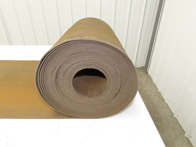 18"W x 50' Tan Rubber Conveyor Belt Nylon Back 50' Length 7/64"Thick
