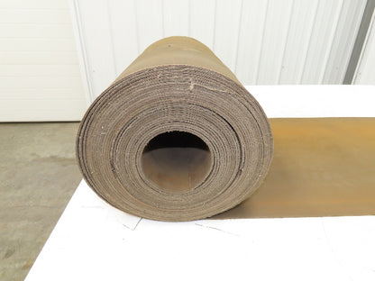 18"W x 50' Tan Rubber Conveyor Belt Nylon Back 50' Length 7/64"Thick
