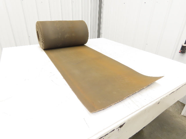 18"W x 50' Tan Rubber Conveyor Belt Nylon Back 50' Length 7/64"Thick