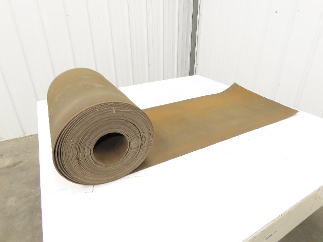 18"W x 50' Tan Rubber Conveyor Belt Nylon Back 50' Length 7/64"Thick