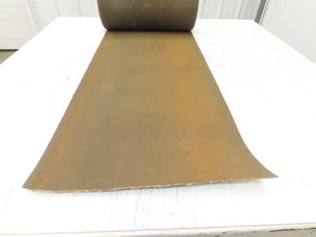 18"W x 50' Tan Rubber Conveyor Belt Nylon Back 50' Length 7/64"Thick