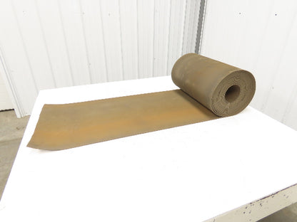 18"W x 50' Tan Rubber Conveyor Belt Nylon Back 50' Length 7/64"Thick