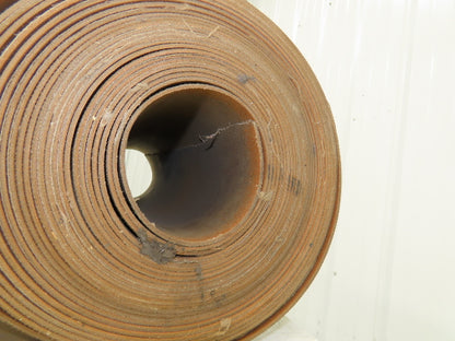 18"W x 50' Tan Rubber Conveyor Belt Nylon Back 50' Length 7/64"Thick