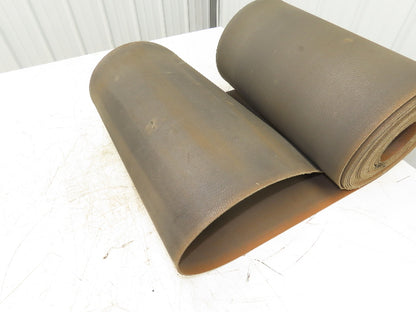 18"W x 50' Tan Rubber Conveyor Belt Nylon Back 50' Length 7/64"Thick