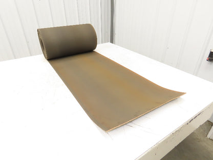18"W x 50' Tan Rubber Conveyor Belt Nylon Back 50' Length 7/64"Thick