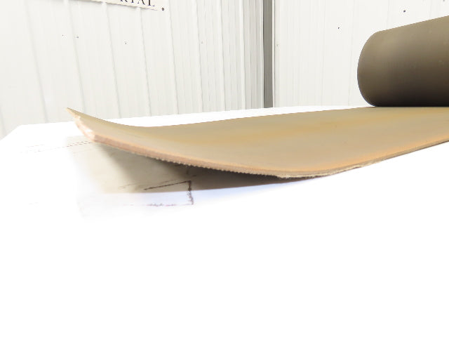 18"W x 50' Tan Rubber Conveyor Belt Nylon Back 50' Length 7/64"Thick