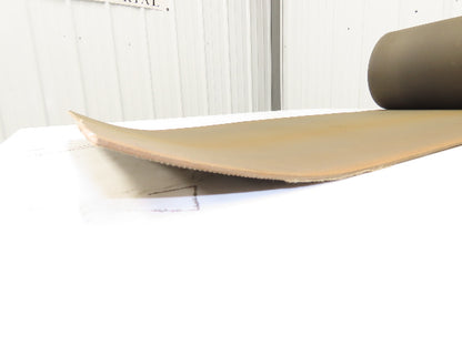 18"W x 50' Tan Rubber Conveyor Belt Nylon Back 50' Length 7/64"Thick