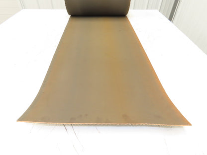 18"W x 50' Tan Rubber Conveyor Belt Nylon Back 50' Length 7/64"Thick