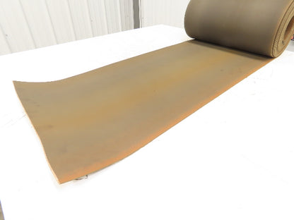 18"W x 50' Tan Rubber Conveyor Belt Nylon Back 50' Length 7/64"Thick