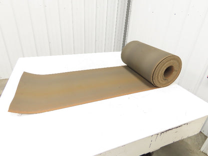 18"W x 50' Tan Rubber Conveyor Belt Nylon Back 50' Length 7/64"Thick