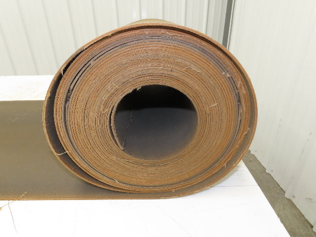 18"W x 50' Tan Rubber Conveyor Belt Nylon Back 50' Length 7/64"Thick