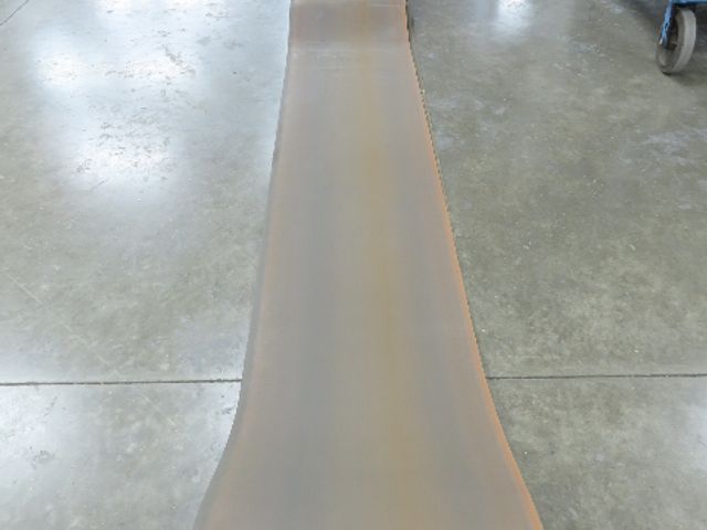 18"W x 50' Tan Rubber Conveyor Belt Nylon Back 50' Length 7/64"Thick