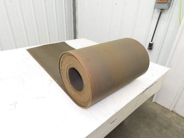 18"W x 50' Tan Rubber Conveyor Belt Nylon Back 50' Length 7/64"Thick
