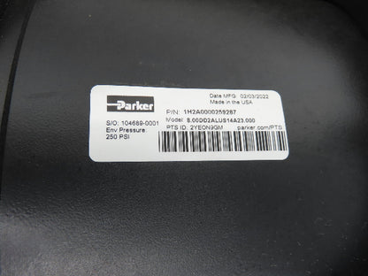 Parker 8.00DD2ALUS14A23.000 Pneumatic Air Cylinder 8" Bore 23" Stroke 250PSI