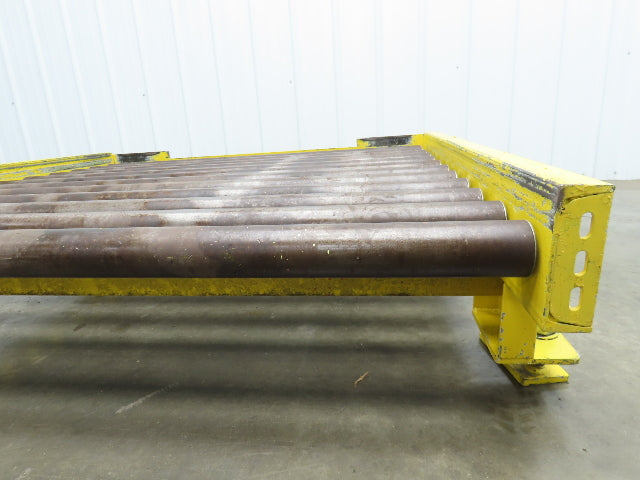 54"W x 48"L  2.5" Gravity Roller Pallet Conveyor 50"BF End Stop Section 11-15"H