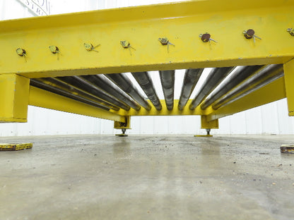 54"W x 48"L  2.5" Gravity Roller Pallet Conveyor 50"BF End Stop Section 11-15"H