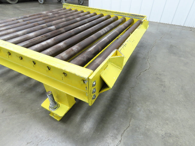 54"W x 48"L  2.5" Gravity Roller Pallet Conveyor 50"BF End Stop Section 11-15"H