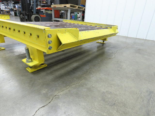 54"W x 48"L  2.5" Gravity Roller Pallet Conveyor 50"BF End Stop Section 11-15"H