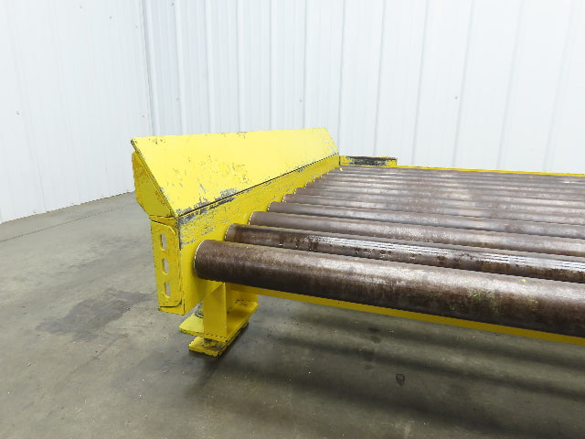 54"W x 48"L  2.5" Gravity Roller Pallet Conveyor 50"BF End Stop w/Sides 11-15"H