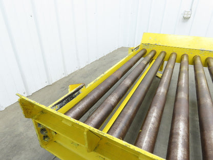 54"W x 48"L  2.5" Gravity Roller Pallet Conveyor 50"BF End Stop w/Sides 11-15"H