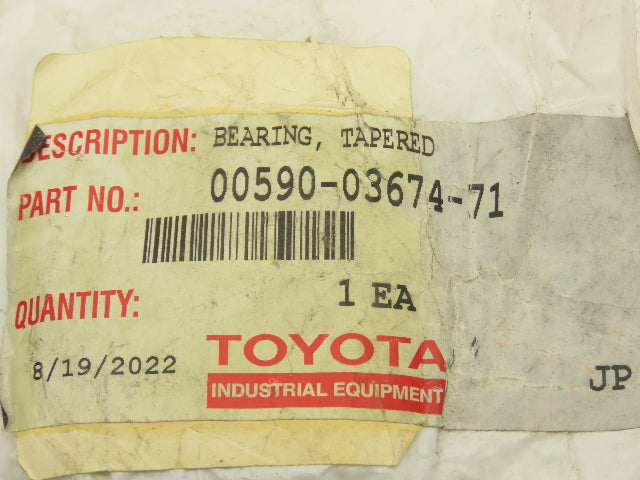 Toyota 00590-03674-71 Tapered Roller Bearing Forklift 25mm ID x 50mm OD Lot of 9